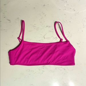 Pink Bandeaux Bikini Top